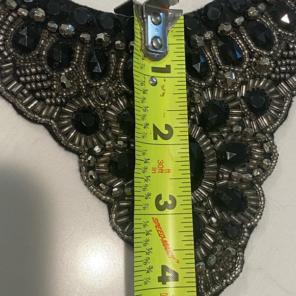 Statement Bib Necklace Silver Black Classic Glam Festival Jewelry OS - Picture 8 of 12